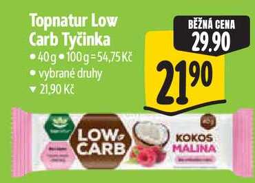 Topnatur Low Carb Tyčinka, 40g