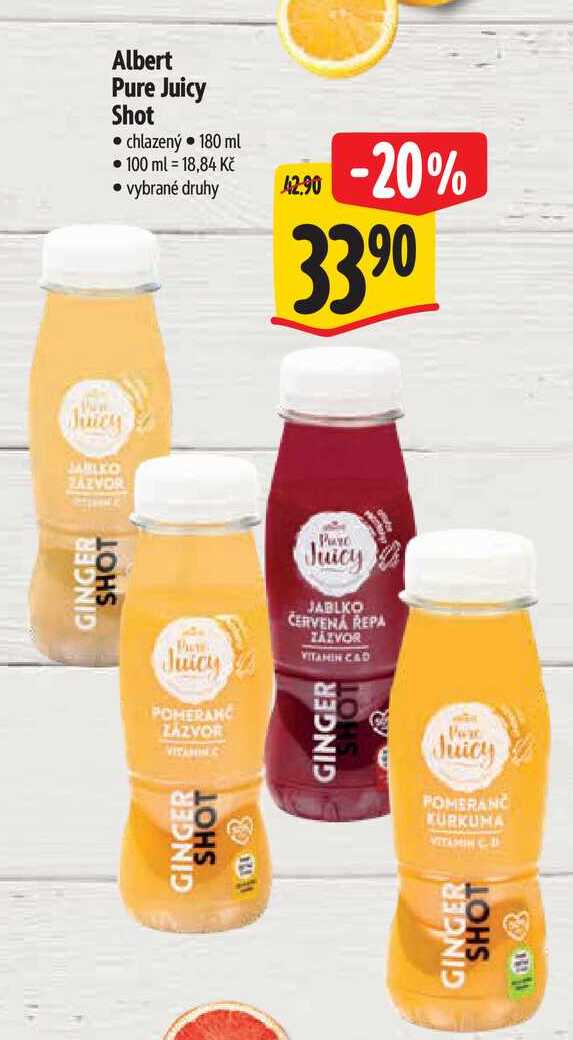 Albert Pure Juicy Shot, chlazený, 180 ml