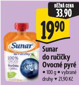 Sunar do ručičky Ovocné pyré, 100 g