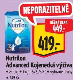 Nutrilon Advanced Kojenecká výživa, 800 g Albert