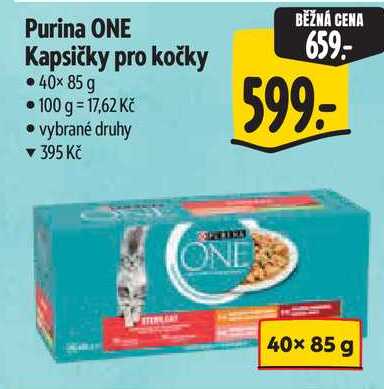 Purina ONE Kapsičky pro kočky, 40x 85 g