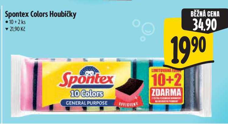Spontex Colors Houbičky, 10+2 ks