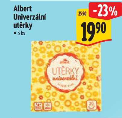 Albert Univerzální utěrky, 3 ks Albert