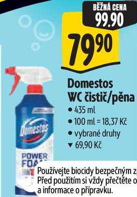 Domestos WC čistič/pěna, 435 ml Albert