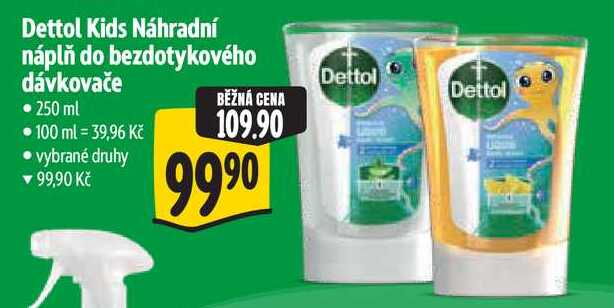 Dettol Kids Náhradní náplň do bezdotykového dávkovače, 250 ml Albert