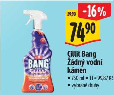 Cillit Bang Žádný vodní kámen, 750 ml Albert