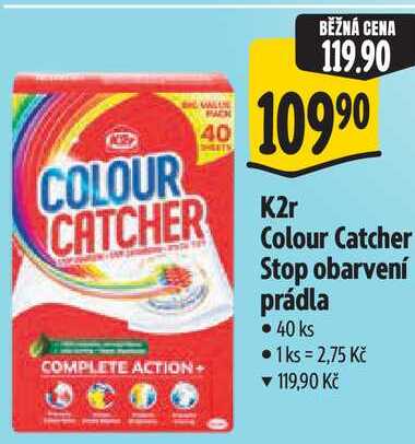 K2r Colour Catcher Stop obarvení prádla, 40 ks
