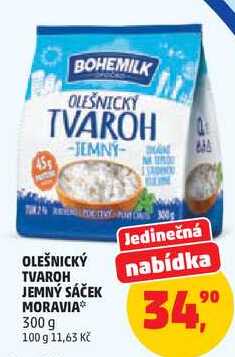 OLEŠNICKÝ TVAROH JEMNÝ SÁČEK MORAVIA, 300 g