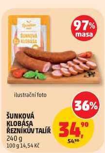 ŠUNKOVÁ KLOBÁSA ŘEZNÍKŮV TALÍŘ, 240 g