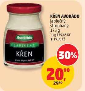 AVOKÁDO křen jablečný, strouhaný, 175 g