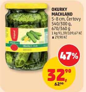 OKURKY MACHLAND 5-8 cm, Čertovy, 540/300 g