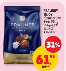 PRALINKY ENJOY různé druhy, 144/154 g