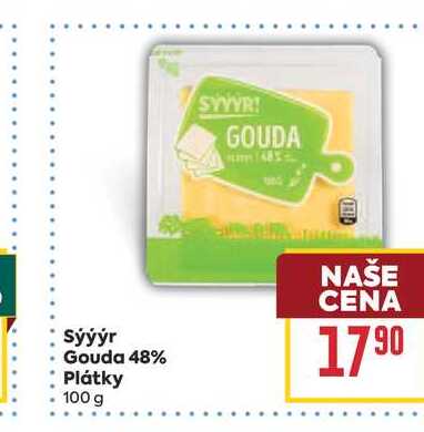 Sýýýr Gouda 48% Plátky 100 g