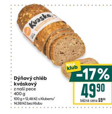 Kvasko Dýňový chléb kváskový z naší pece 400 g