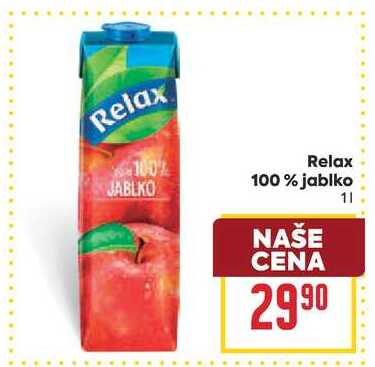 Relax 100% jablko 1l
