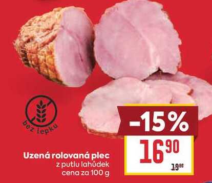 Uzená rolovaná plec z pultu lahůdek 100g