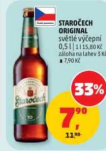 STAROČECH ORIGINAL světlé výčepní, 0,5 l