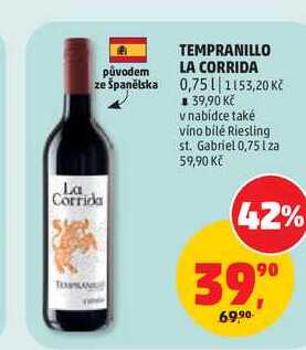TEMPRANILLO LA CORRIDA, 0,75 l