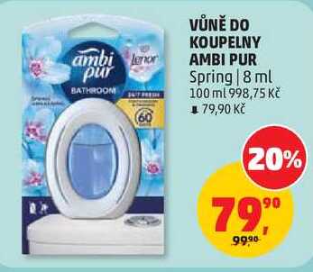VŮNĚ DO KOUPELNY AMBI PUR Spring, 8 ml Penny Market