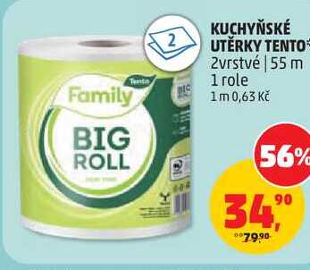 KUCHYŇSKÉ UTĚRKY TENTO 2vrstvé, 55 m Penny Market