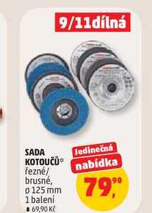 SADA KOTOUČŮ řezné/ nabídka brusné, 0125 mm, 1 balení  
