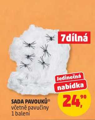 SADA PAVOUKŮ včetně pavučiny, 1 balení