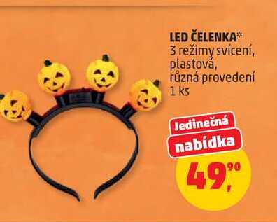 LED ČELENKA 3 režimy svícení, plastová, různá provedení, 1 ks