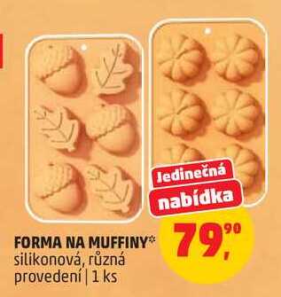 FORMA NA MUFFINY silikonová, různá provedení, 1 ks