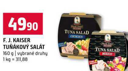 F. J. KAISER TUŇÁKOVÝ SALÁT 160 g vybrané druhy