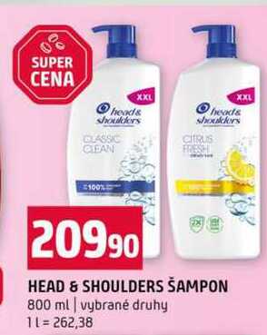 HEAD & SHOULDERS ŠAMPON 800 ml vybrané druhy Terno