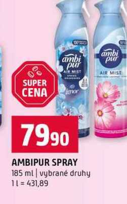 AMBIPUR SPRAY 185 ml vybrané druhy