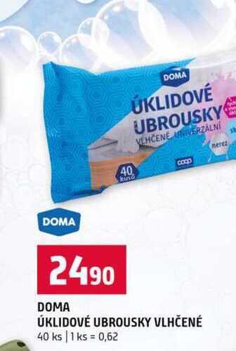 DOMA ÚKLIDOVÉ UBROUSKY VLHČENÉ 40 ks Terno