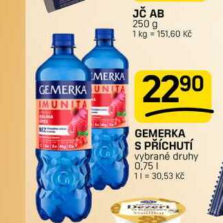 GEMERKA S PŘÍCHUTÍ vybrané druhy 0,75l