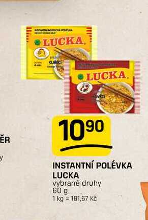 INSTANTNÍ POLÉVKA LUCKA vybrané druhy 60 g