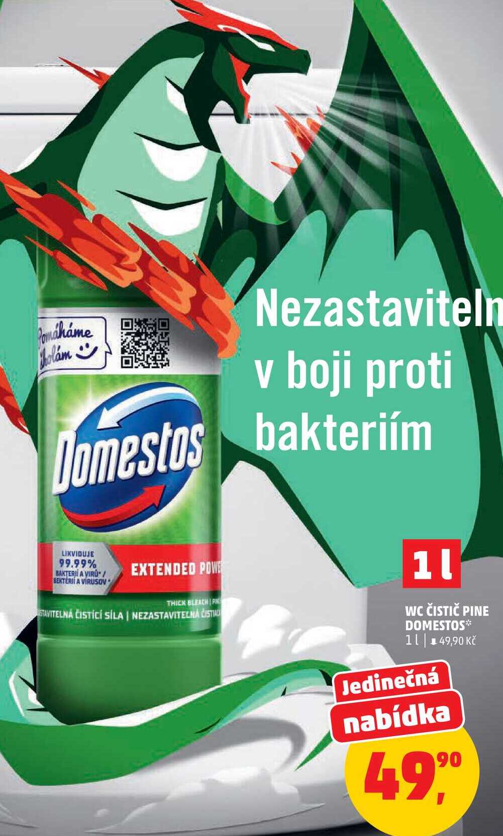WC ČISTIČ PINE DOMESTOS, 1 l 