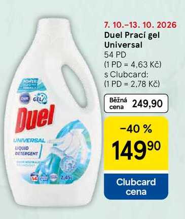 Duel Prací gel Universal, 54 PD Tesco