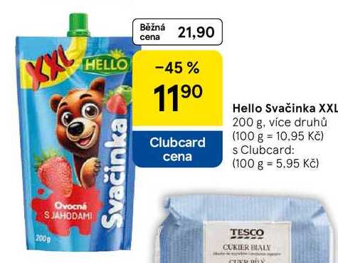 Hello Svačinka XXL, 200 g, více druhů Tesco