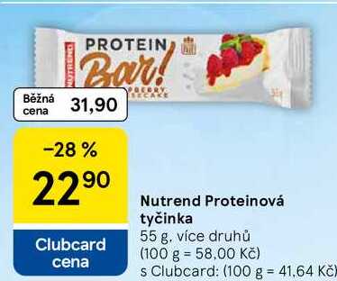 Nutrend Proteinová tyčinka, 55 g
