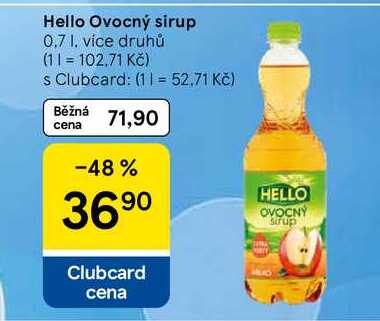 Hello Ovocný sirup, 0.7 l