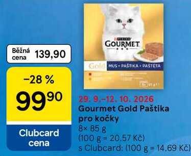 Gourmet Gold Paštika pro kočky, 8x 85 g