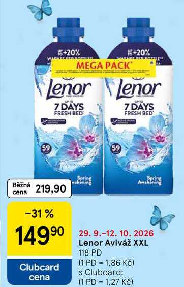 Lenor Aviváž XXL, 118 PD Tesco