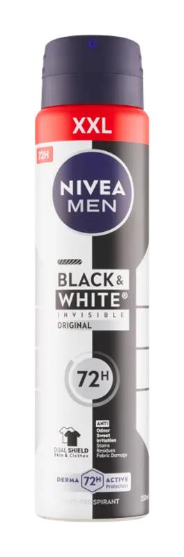 NIVEA Men Antiperspirant sprej pro muže Black & White Invisible Original, 250 ml ROSSMANN