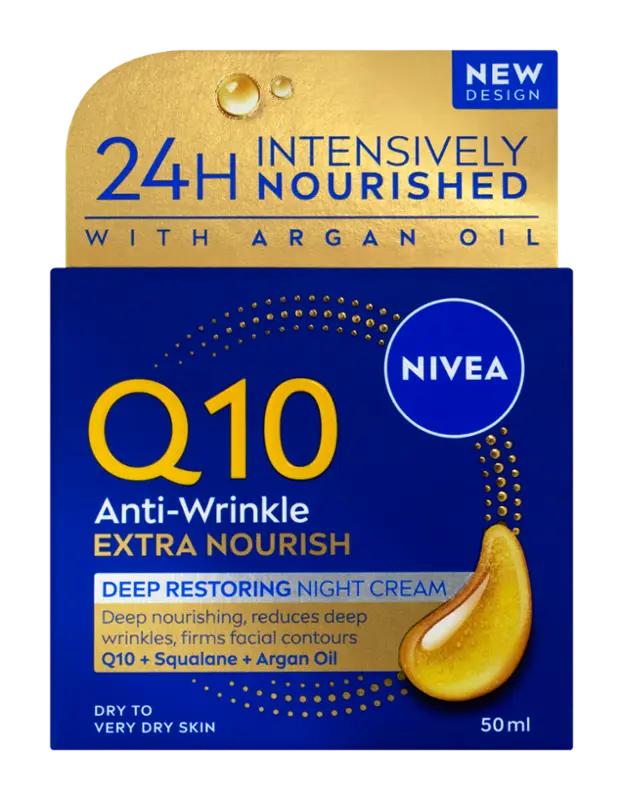 NIVEA Výživný noční krém proti vráskám Q10, 50 ml ROSSMANN