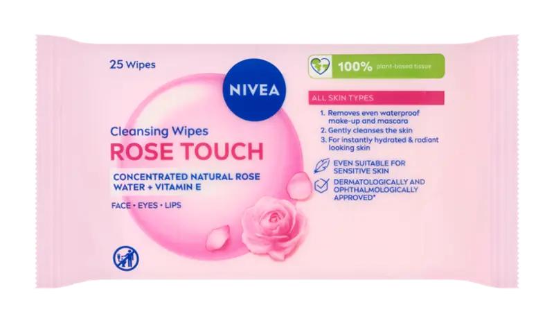 NIVEA Čisticí pleťové ubrousky Rose Touch, 25 ks ROSSMANN