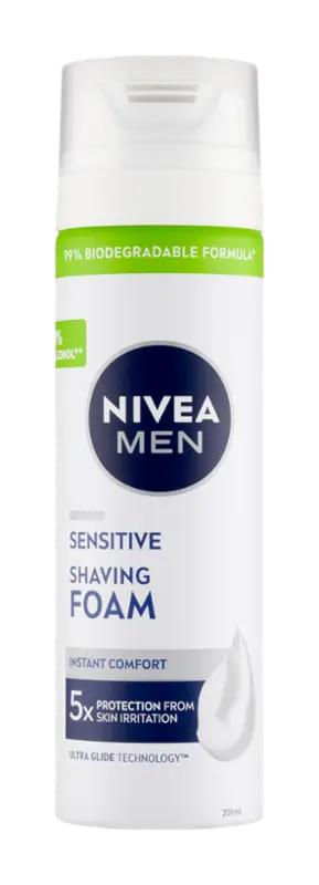 NIVEA Men Pěna na holení Sensitive, 200 ml