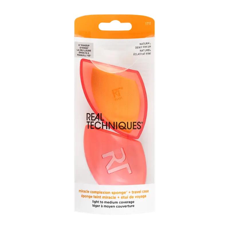 Real Techniques Houbička na make-up + pouzdro, 2 ks ROSSMANN