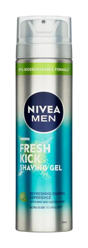 NIVEA Men Osvěžující gel na holení Fresh Kick, 200 ml ROSSMANN