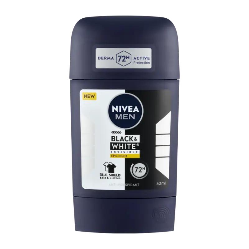 NIVEA Men Antiperspirant tuhý pro muže Black & White Invisible Epic Night, 50 ml ROSSMANN
