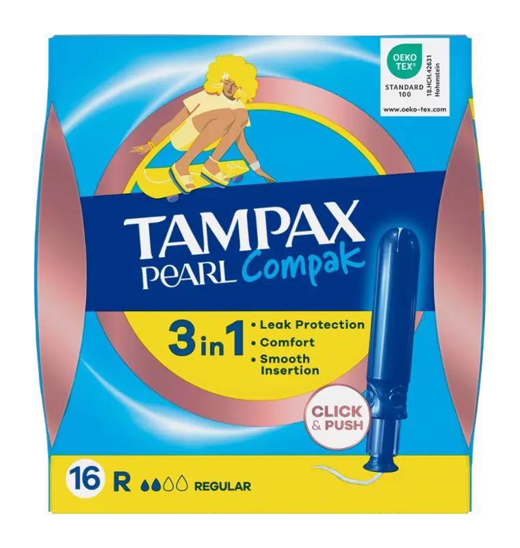 Tampax Tampony s aplikátorem Pearl Compak Regular, 16 ks