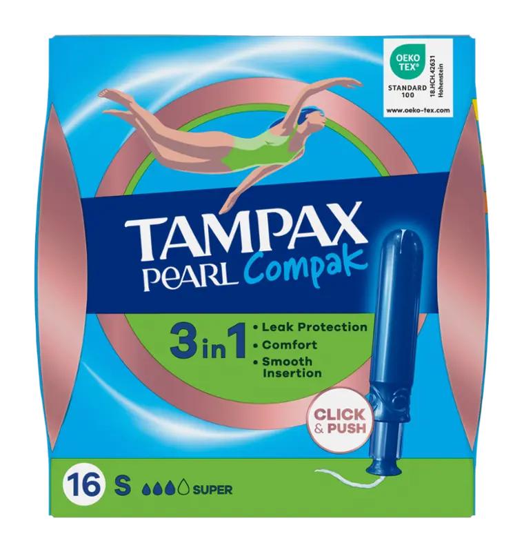 Tampax Tampony s aplikátorem Pearl Compak Super, 16 ks ROSSMANN